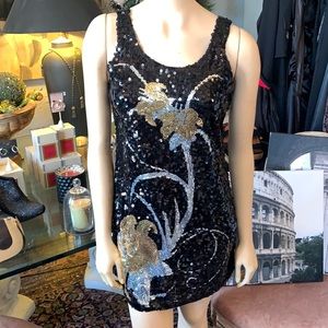 Miss Kelly 1999 black sparkle dress. Size M.